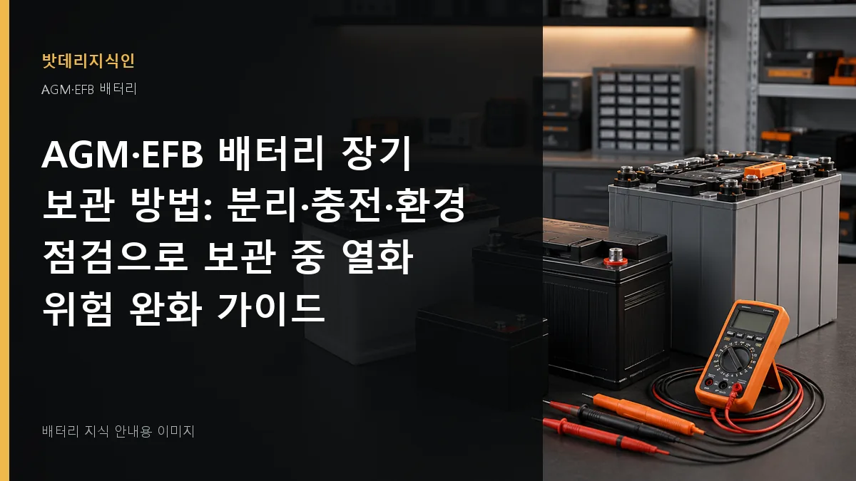 AGM·EFB 배터리 장기 보관 방법 대표 이미지