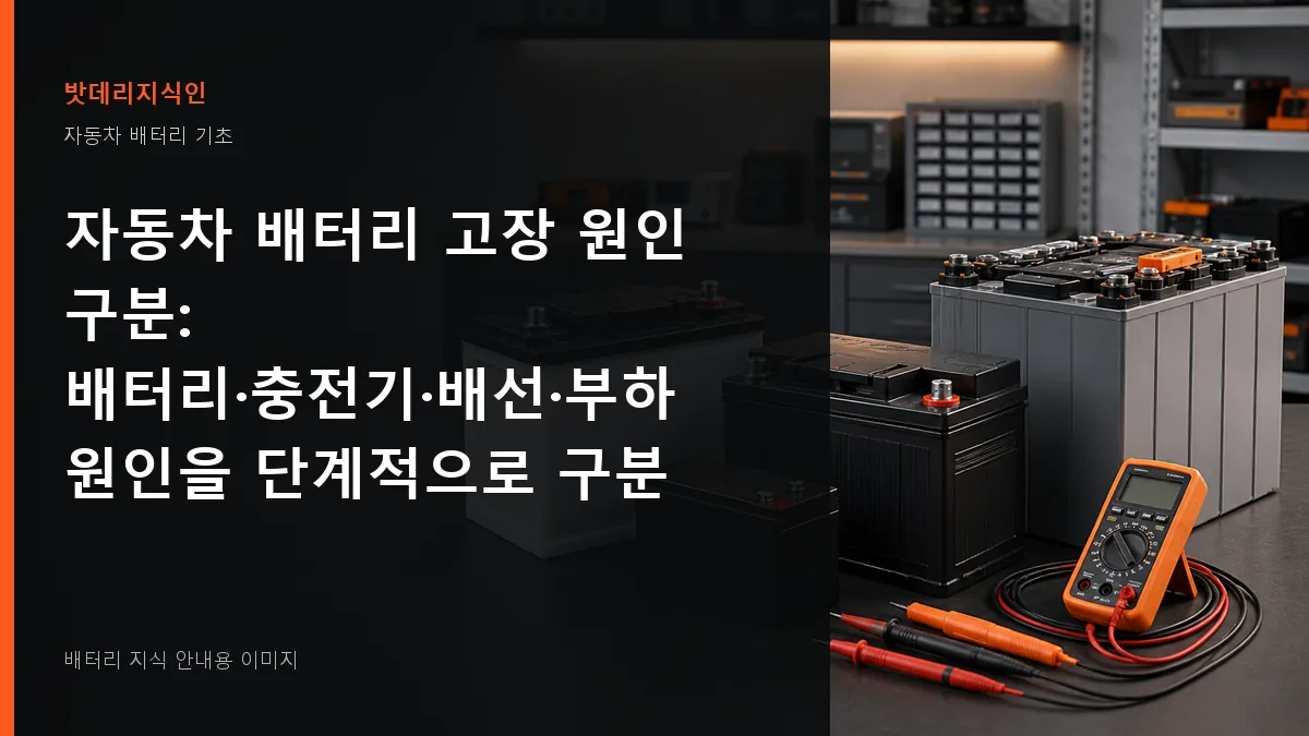 자동차 배터리 고장 원인 구분 대표 이미지