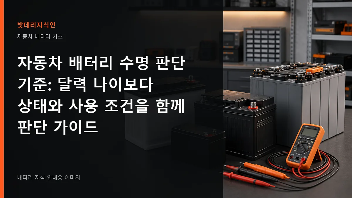 자동차 배터리 수명 판단 기준 대표 이미지