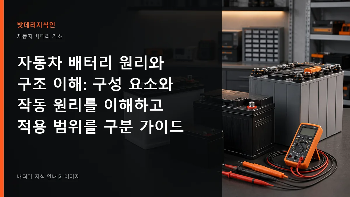 자동차 배터리 원리와 구조 이해 대표 이미지