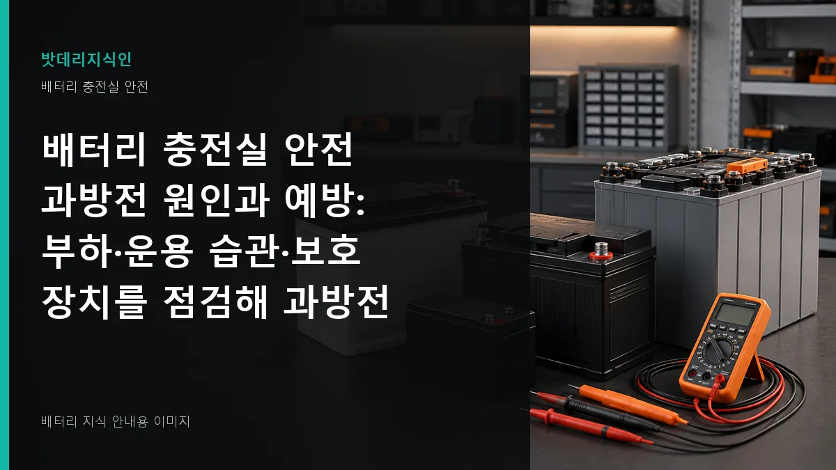 배터리 충전실 안전 과방전 원인과 예방 대표 이미지