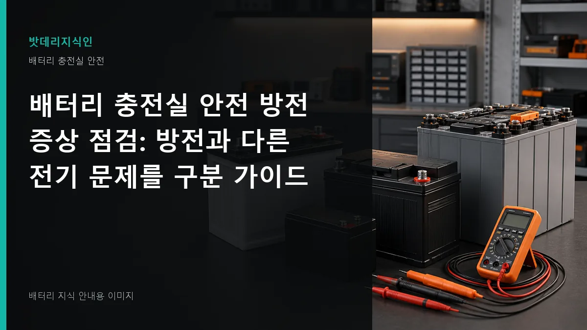 배터리 충전실 안전 방전 증상 점검 대표 이미지