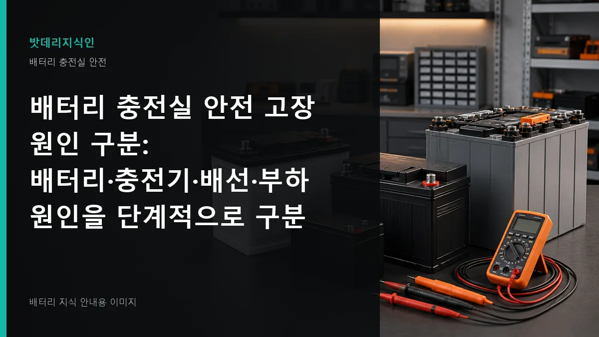 배터리 충전실 안전 고장 원인 구분 대표 이미지