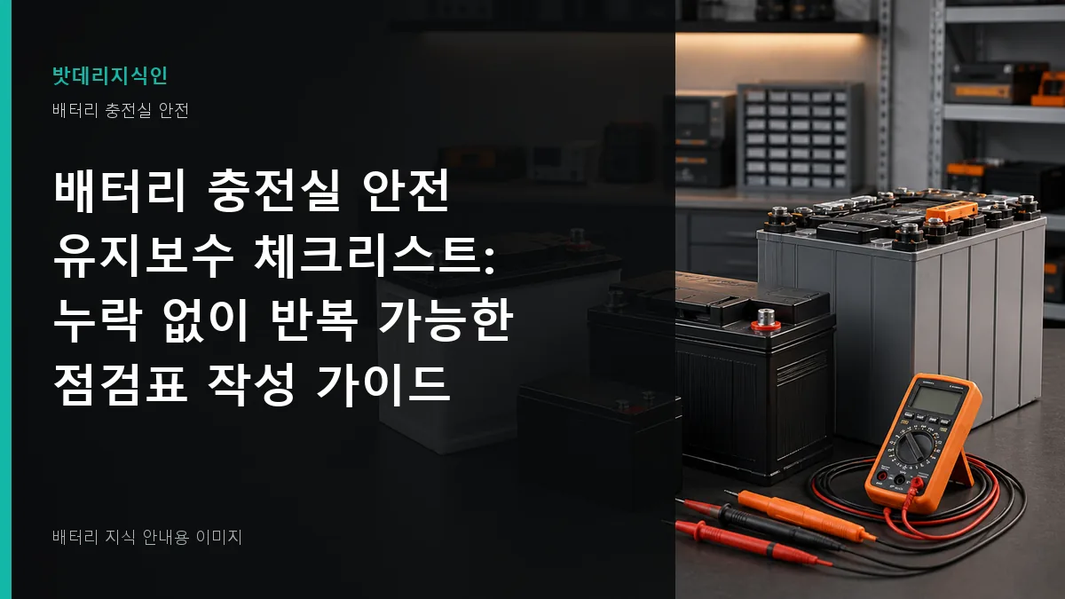 배터리 충전실 안전 유지보수 체크리스트 대표 이미지