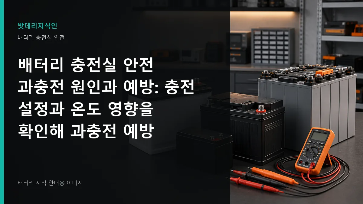 배터리 충전실 안전 과충전 원인과 예방 대표 이미지