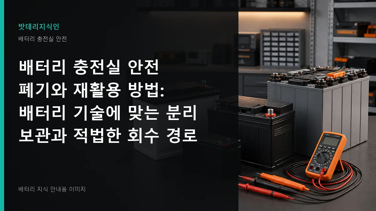 배터리 충전실 안전 폐기와 재활용 방법 대표 이미지