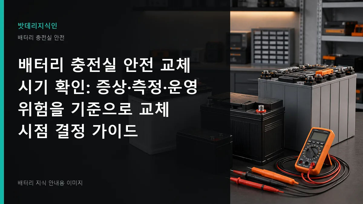 배터리 충전실 안전 교체 시기 확인 대표 이미지