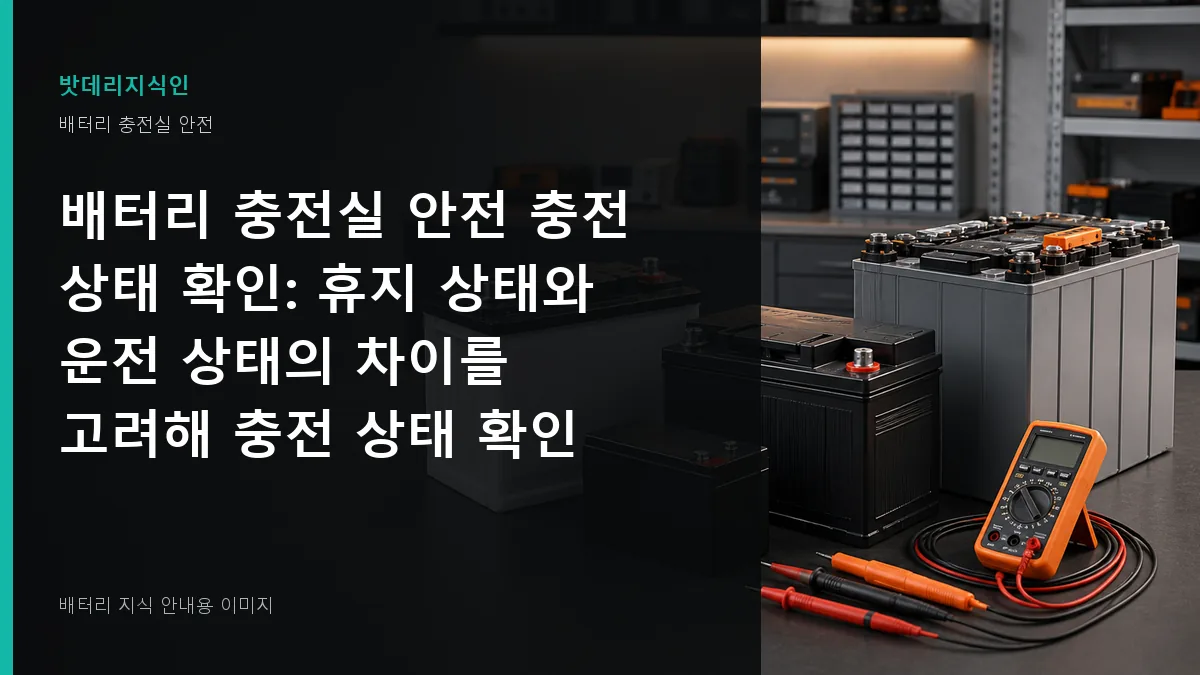 배터리 충전실 안전 충전 상태 확인 대표 이미지