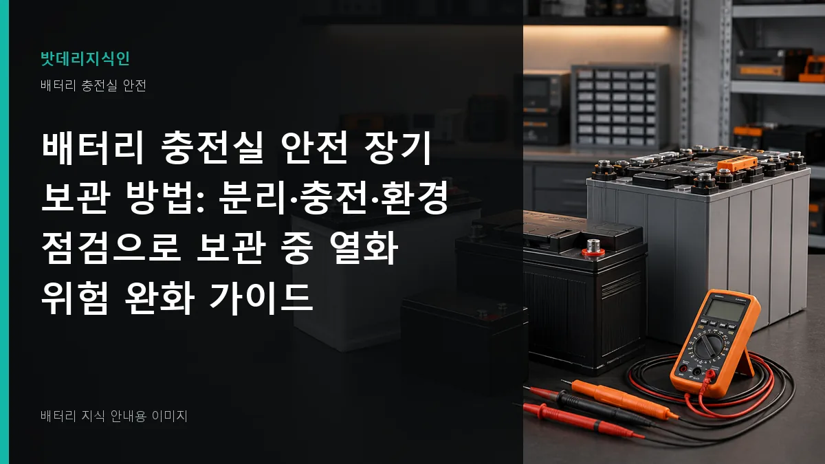 배터리 충전실 안전 장기 보관 방법 대표 이미지