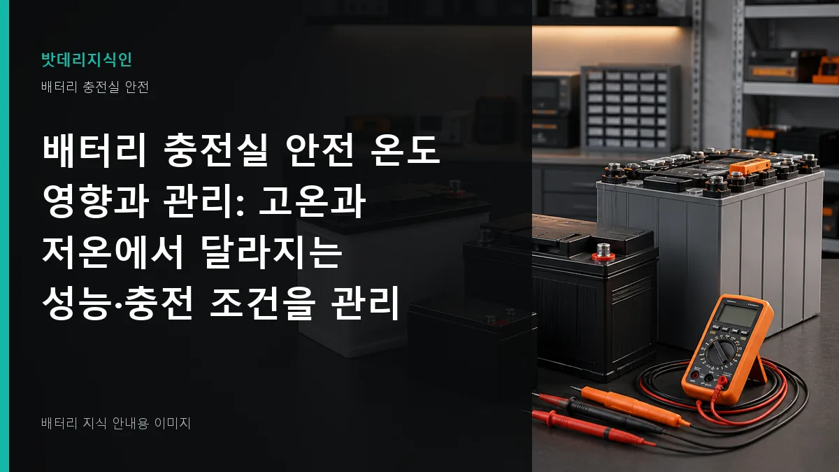 배터리 충전실 안전 온도 영향과 관리 대표 이미지