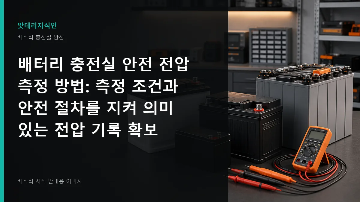 배터리 충전실 안전 전압 측정 방법 대표 이미지