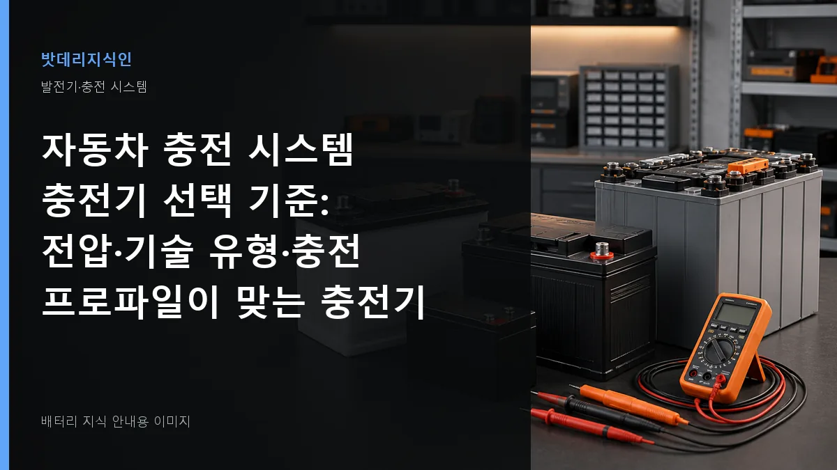자동차 충전 시스템 충전기 선택 기준 대표 이미지