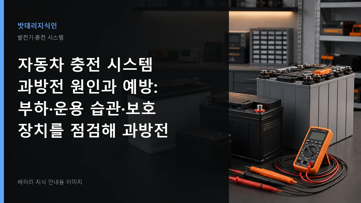 자동차 충전 시스템 과방전 원인과 예방 대표 이미지