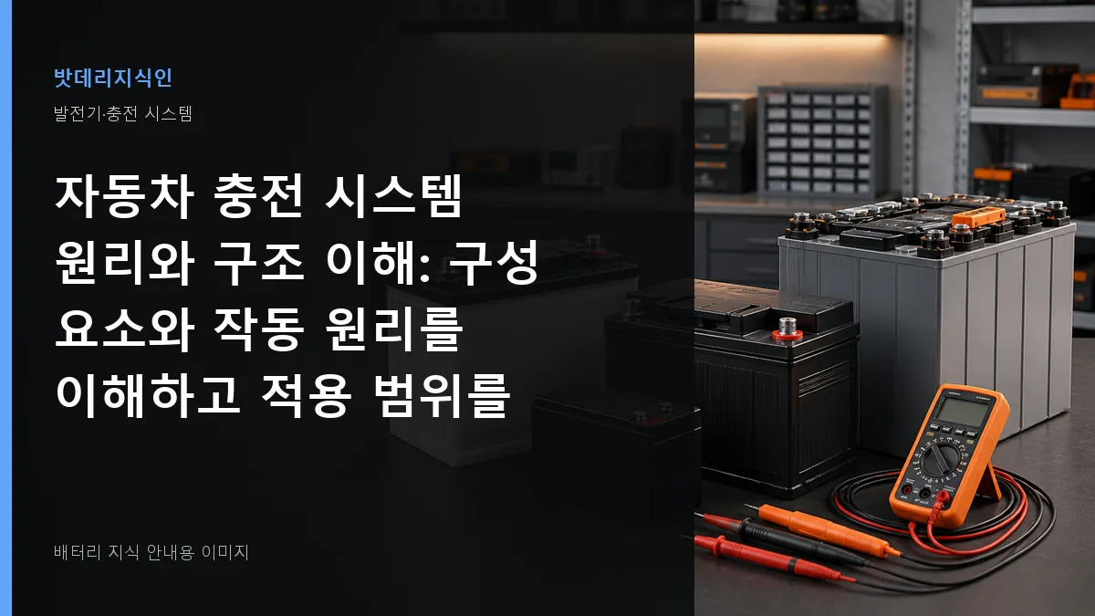 자동차 충전 시스템 원리와 구조 이해 대표 이미지