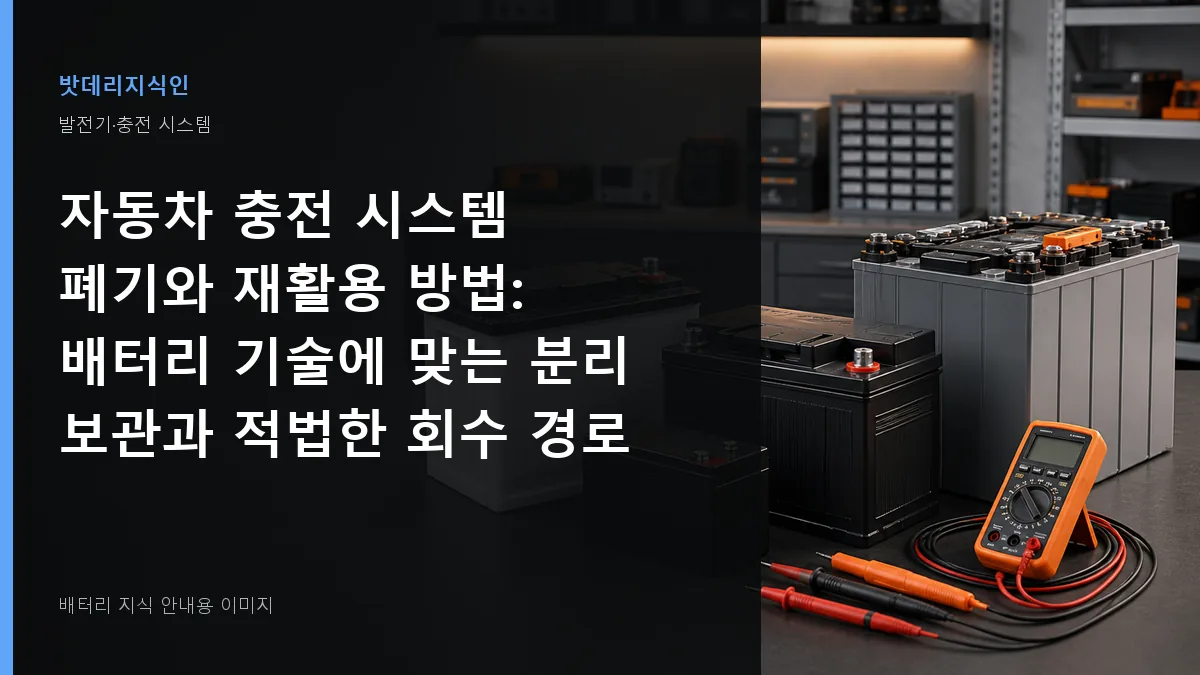 자동차 충전 시스템 폐기와 재활용 방법 대표 이미지