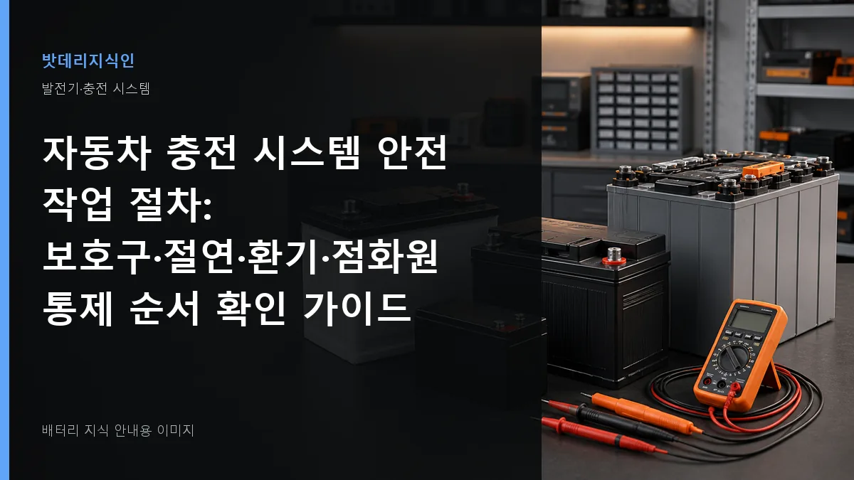 자동차 충전 시스템 안전 작업 절차 대표 이미지