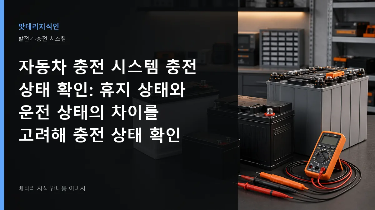 자동차 충전 시스템 충전 상태 확인 대표 이미지