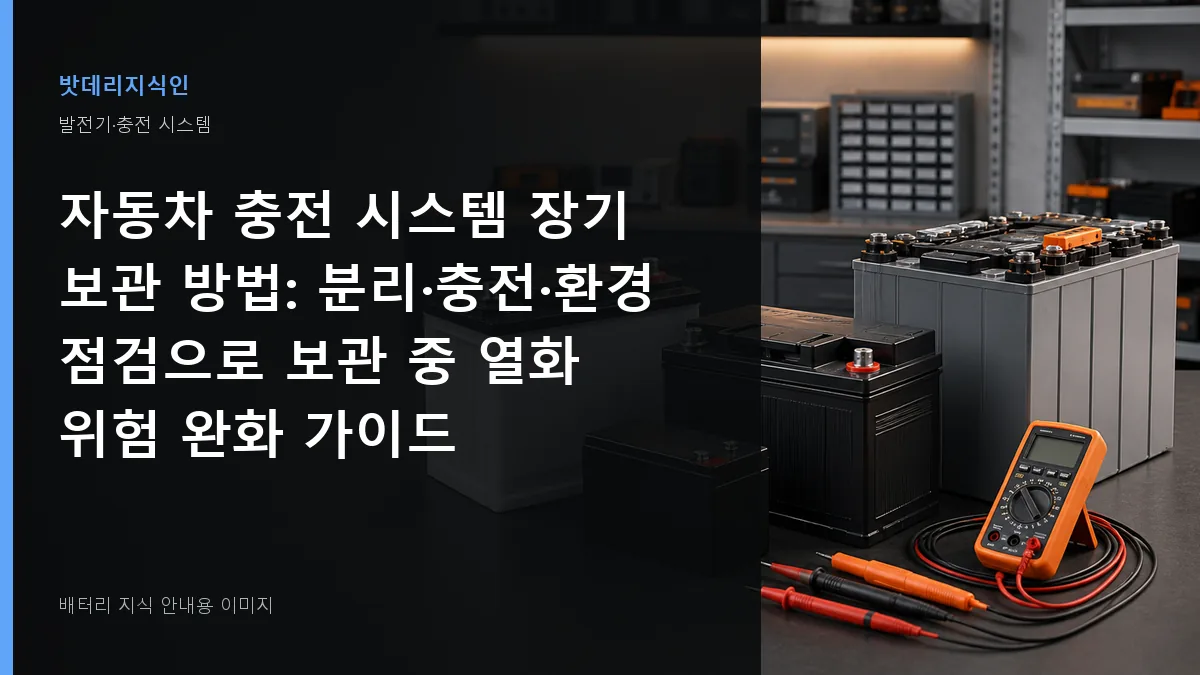 자동차 충전 시스템 장기 보관 방법 대표 이미지