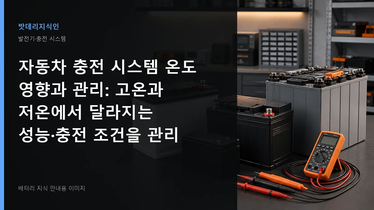 자동차 충전 시스템 온도 영향과 관리 대표 이미지