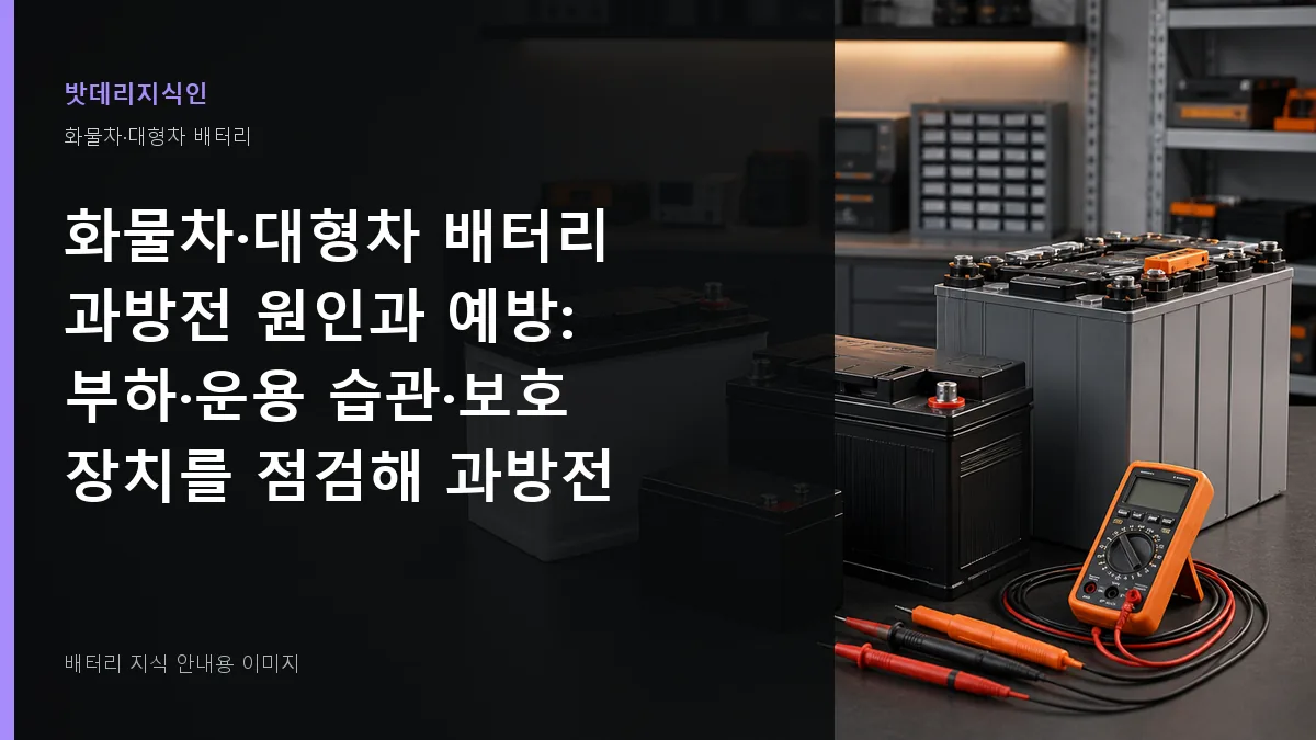 화물차·대형차 배터리 과방전 원인과 예방 대표 이미지