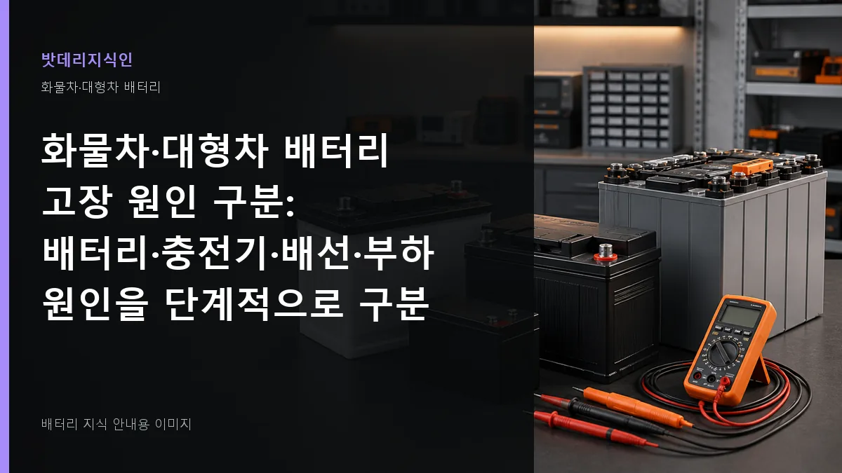 화물차·대형차 배터리 고장 원인 구분 대표 이미지
