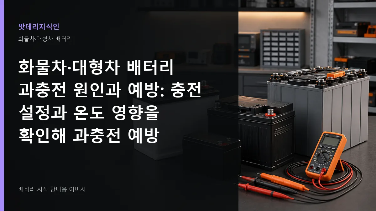 화물차·대형차 배터리 과충전 원인과 예방 대표 이미지