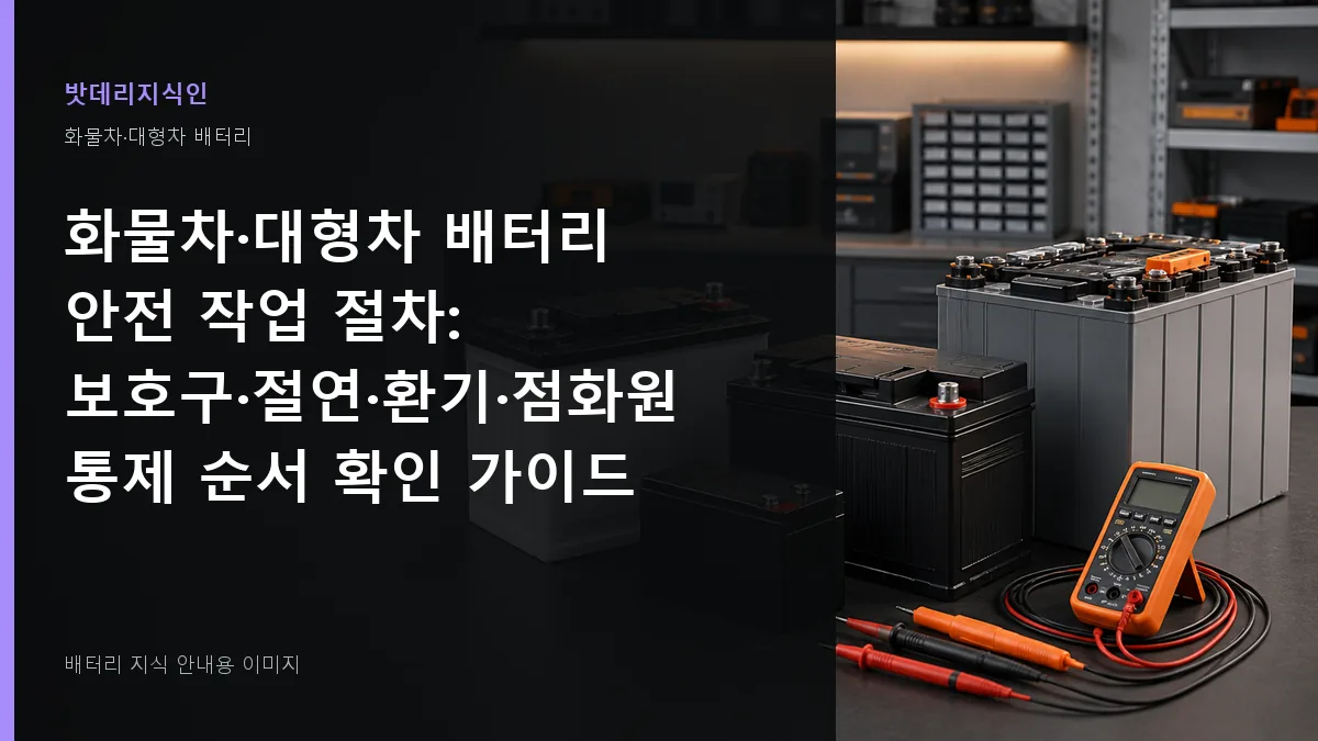 화물차·대형차 배터리 안전 작업 절차 대표 이미지