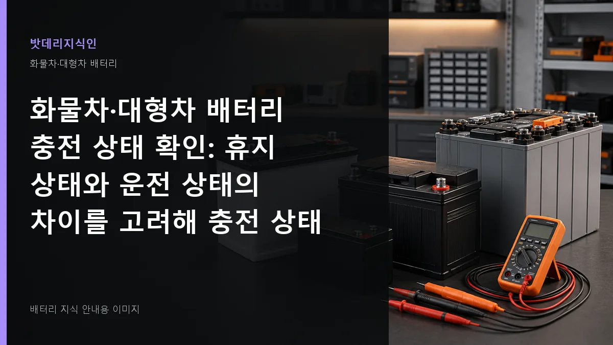 화물차·대형차 배터리 충전 상태 확인 대표 이미지