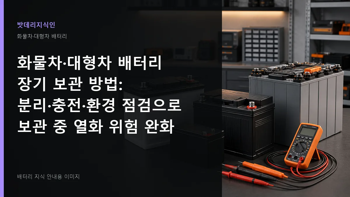 화물차·대형차 배터리 장기 보관 방법 대표 이미지
