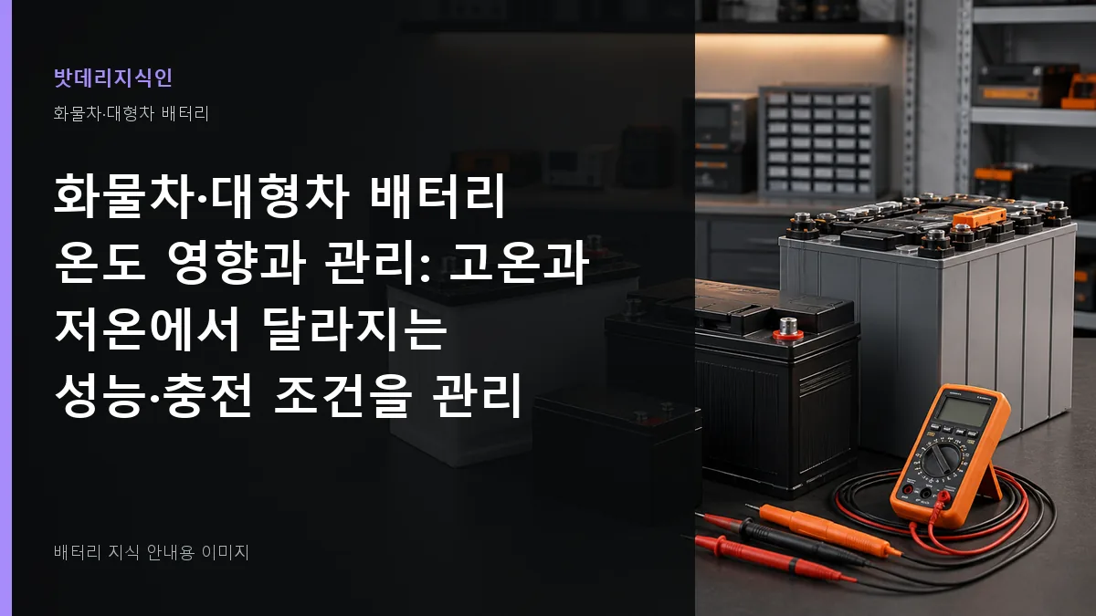 화물차·대형차 배터리 온도 영향과 관리 대표 이미지