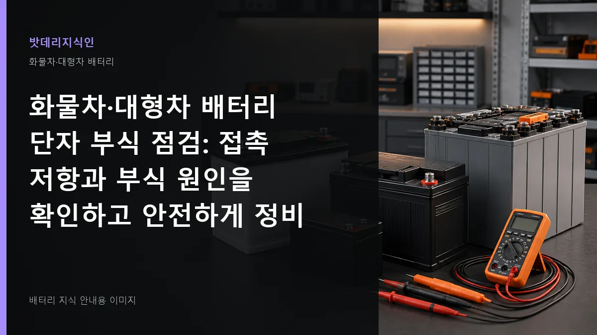 화물차·대형차 배터리 단자 부식 점검 대표 이미지