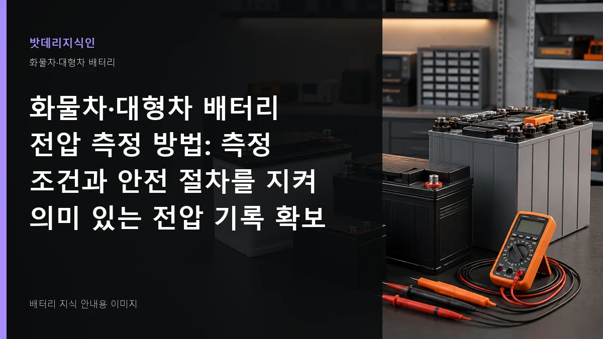 화물차·대형차 배터리 전압 측정 방법 대표 이미지
