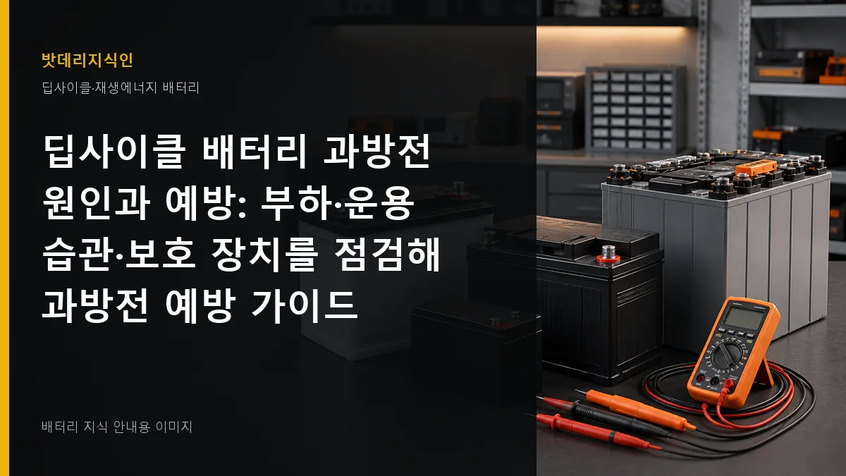 딥사이클 배터리 과방전 원인과 예방 대표 이미지