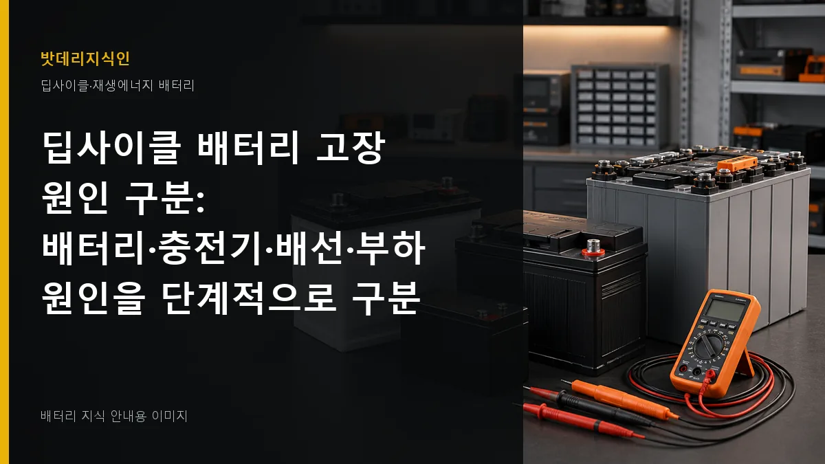 딥사이클 배터리 고장 원인 구분 대표 이미지