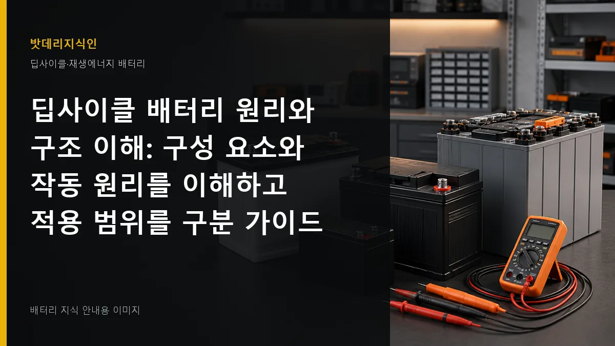 딥사이클 배터리 원리와 구조 이해 대표 이미지