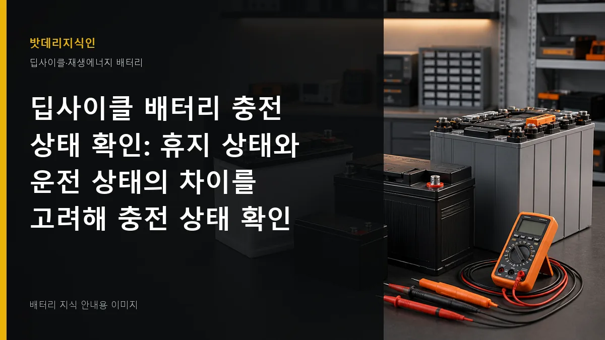 딥사이클 배터리 충전 상태 확인 대표 이미지