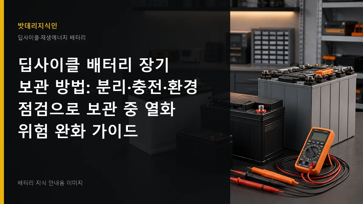 딥사이클 배터리 장기 보관 방법 대표 이미지