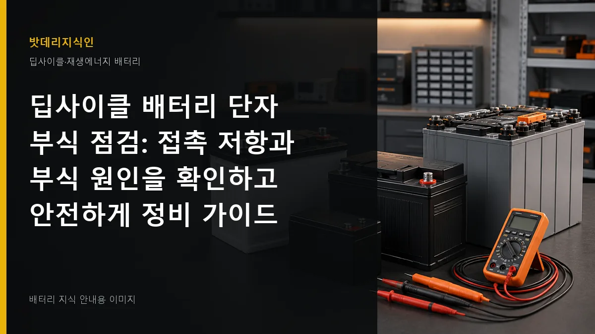 딥사이클 배터리 단자 부식 점검 대표 이미지
