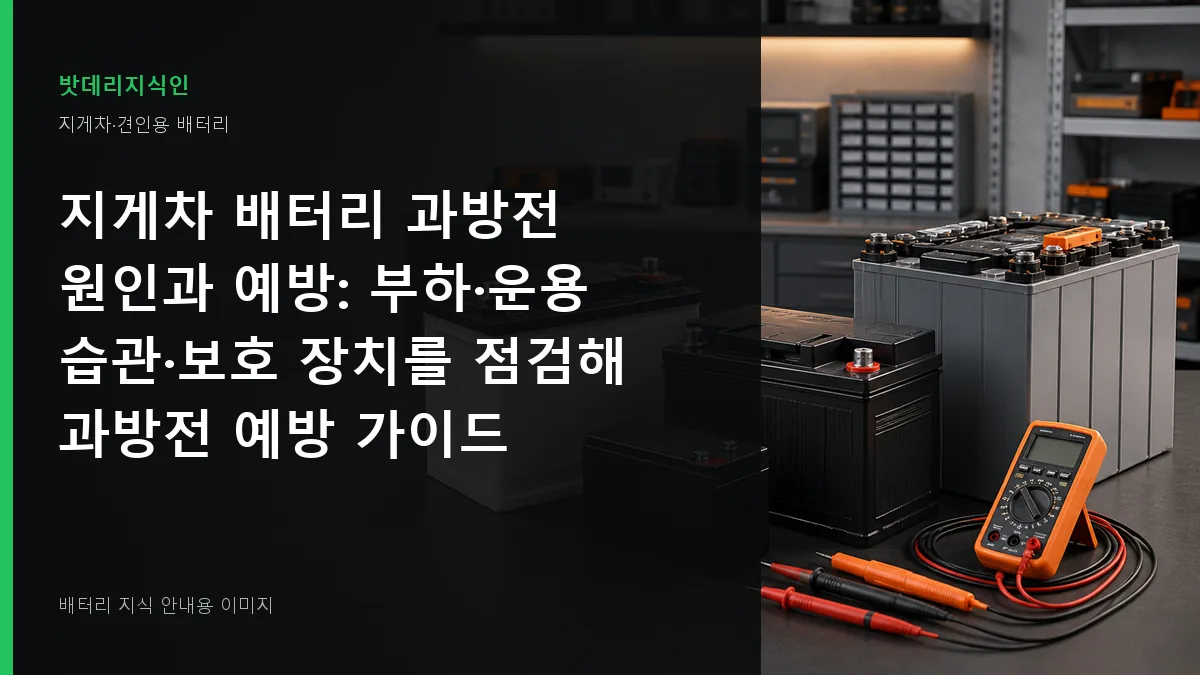 지게차 배터리 과방전 원인과 예방 대표 이미지