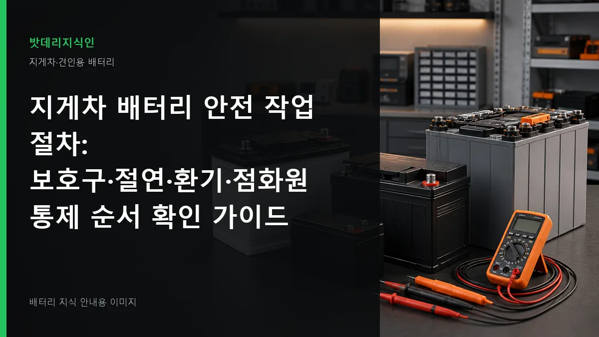 지게차 배터리 안전 작업 절차 대표 이미지