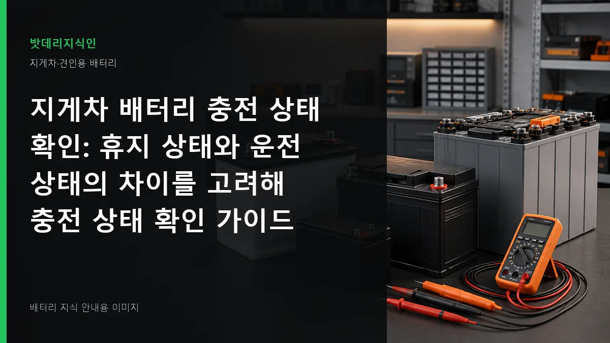 지게차 배터리 충전 상태 확인 대표 이미지