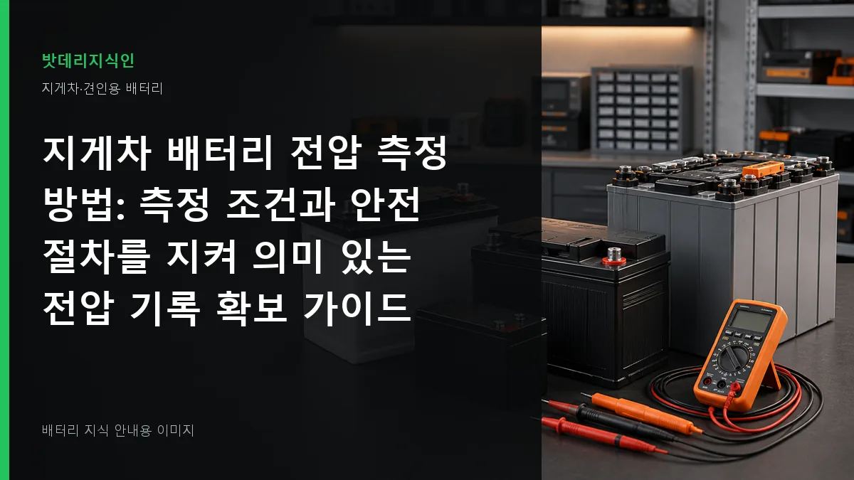 지게차 배터리 전압 측정 방법 대표 이미지