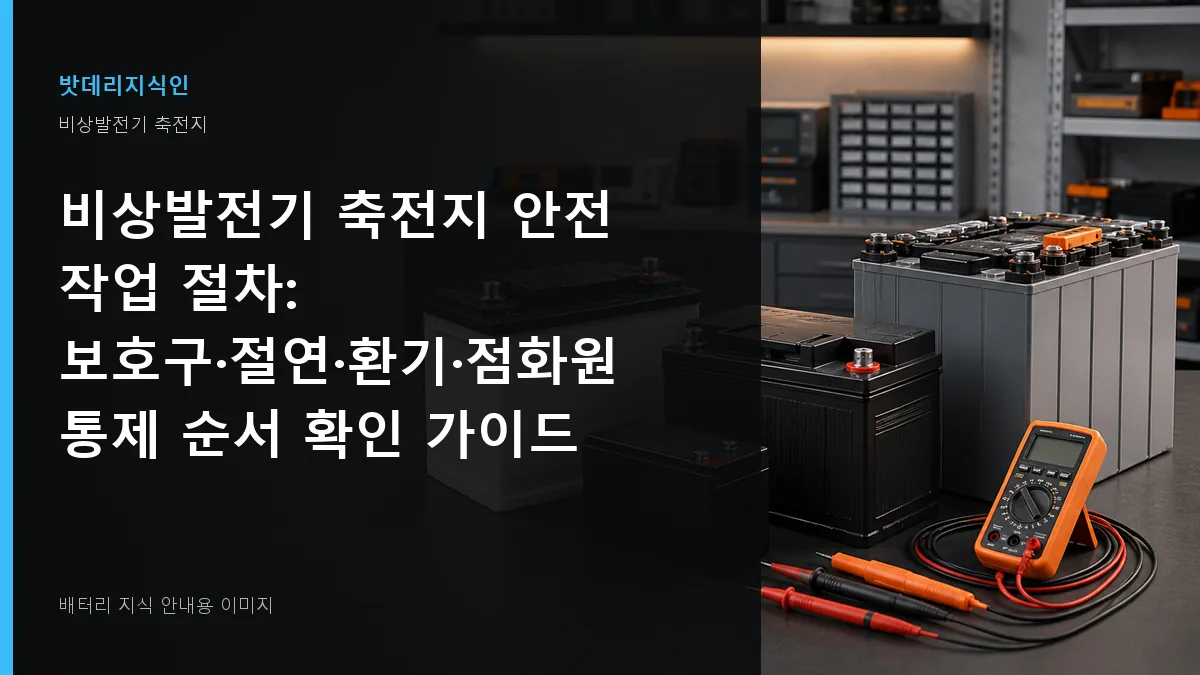비상발전기 축전지 안전 작업 절차 대표 이미지