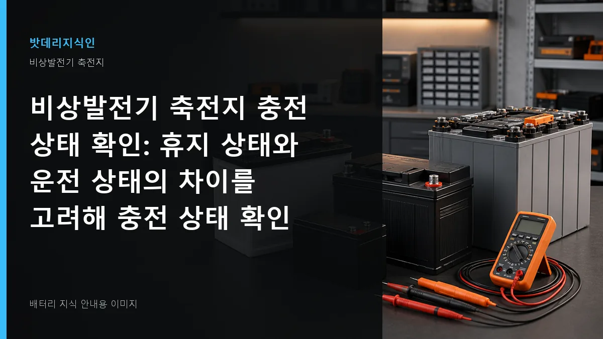 비상발전기 축전지 충전 상태 확인 대표 이미지