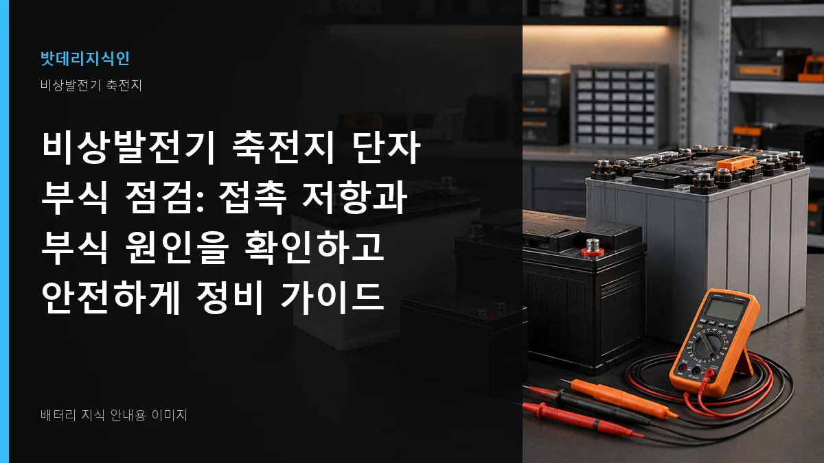 비상발전기 축전지 단자 부식 점검 대표 이미지