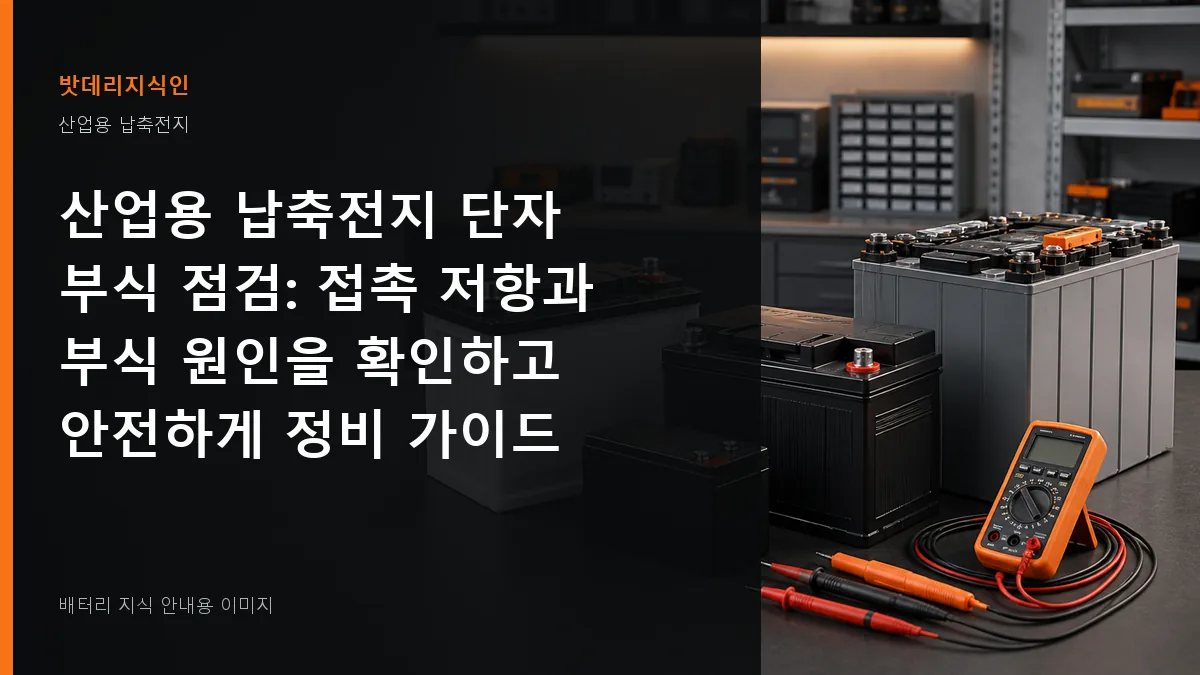 산업용 납축전지 단자 부식 점검 대표 이미지