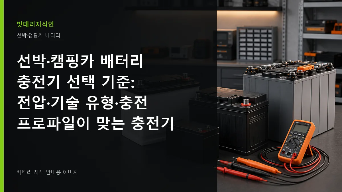 선박·캠핑카 배터리 충전기 선택 기준 대표 이미지