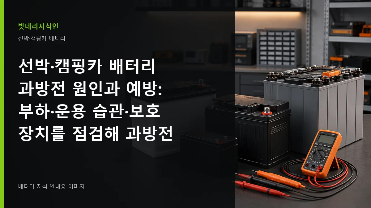 선박·캠핑카 배터리 과방전 원인과 예방 대표 이미지