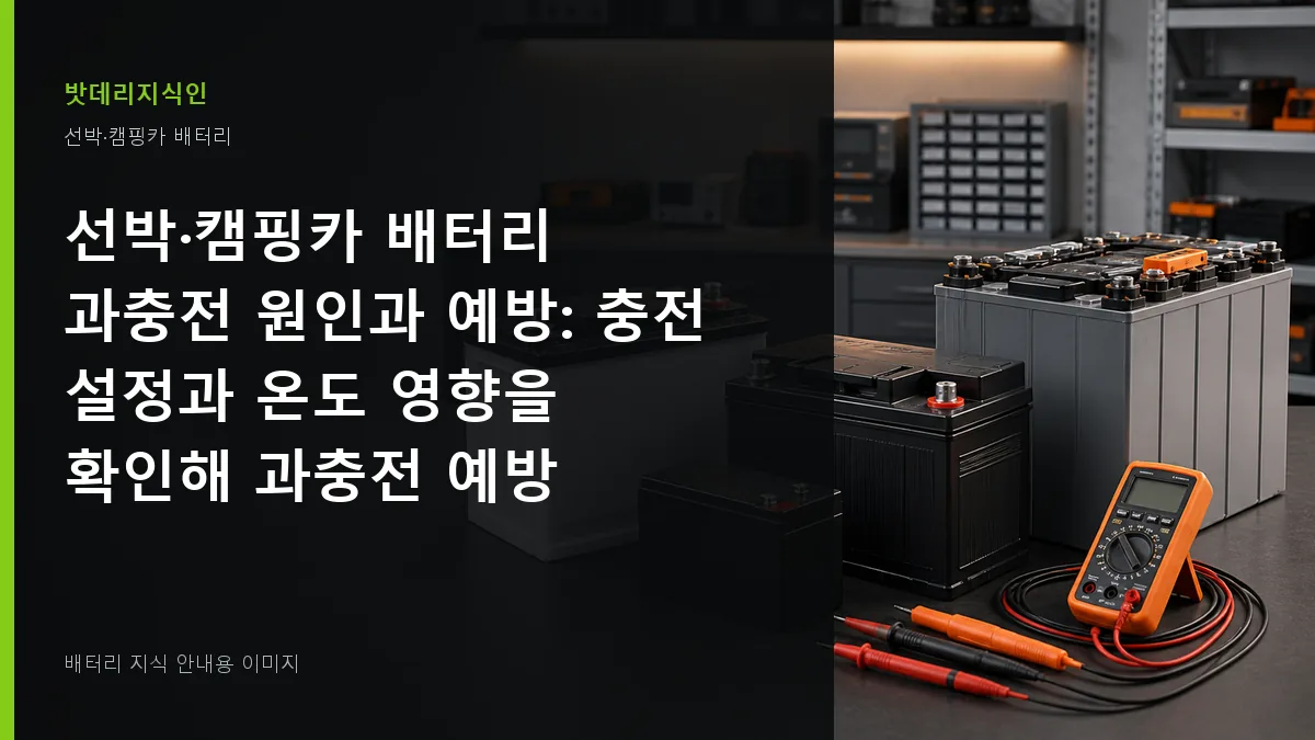 선박·캠핑카 배터리 과충전 원인과 예방 대표 이미지