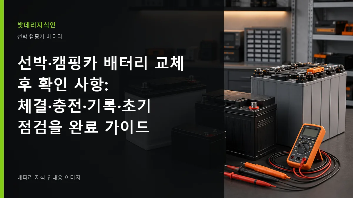 선박·캠핑카 배터리 교체 후 확인 사항 대표 이미지